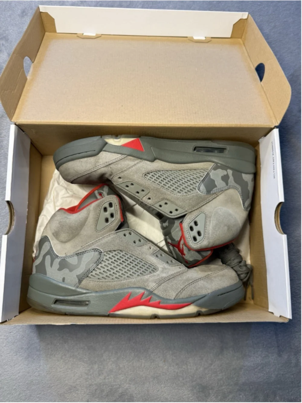 Air Jordan 5 P51 Camo Men’s Size 9 With The Original Box “2017”